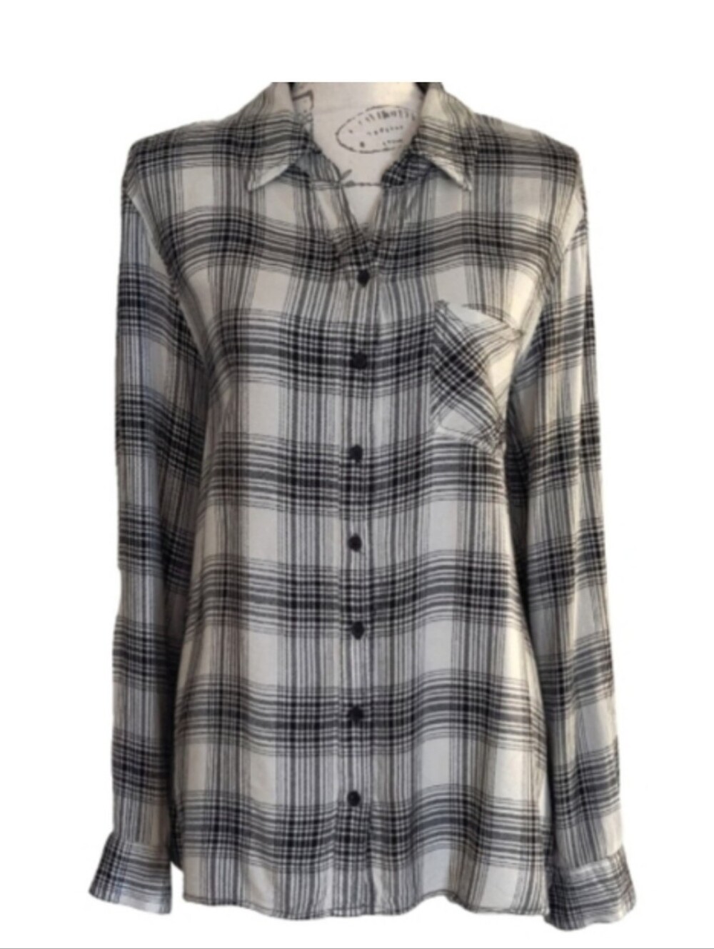 Style & Co. Plaid Button Down Shirt.